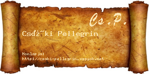 Csáki Pellegrin névjegykártya
